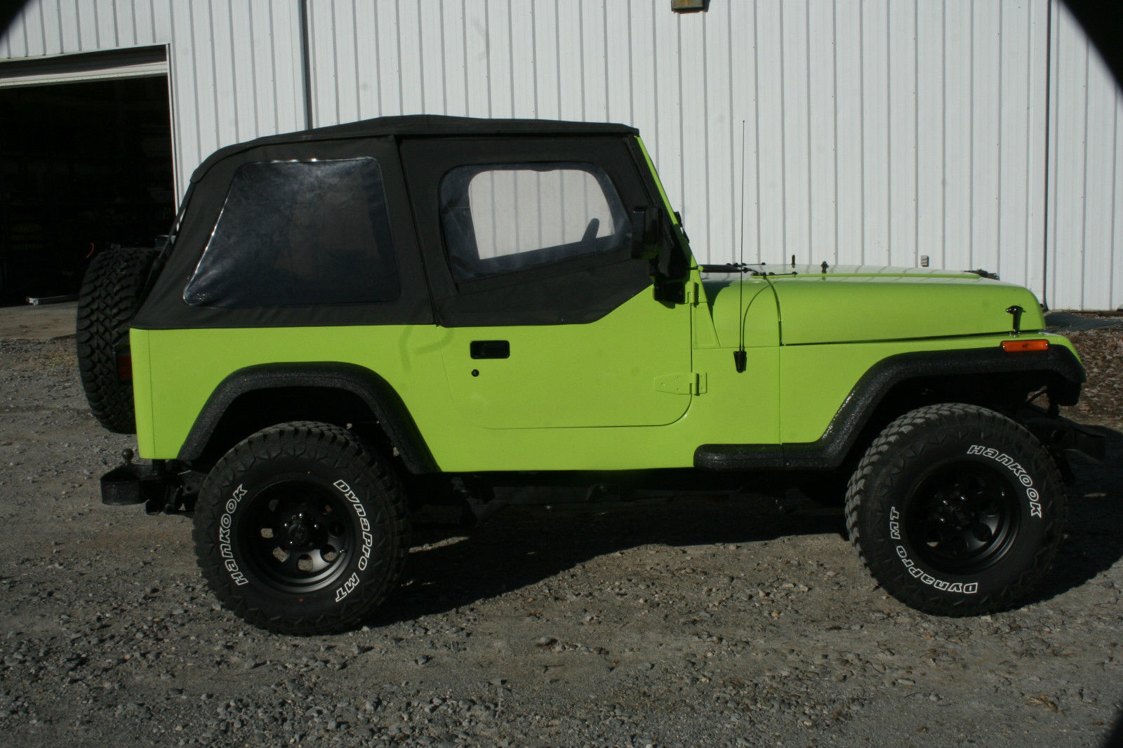 92 Jeep Wrangler Neon Green Interior Lined With Bedliner