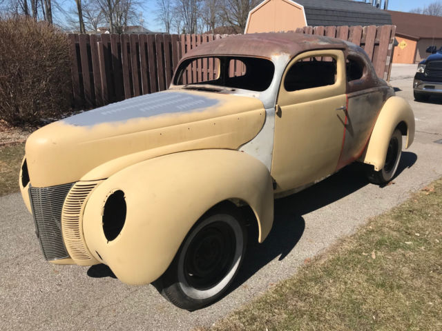 1940 Ford Deluxe Coupe Chopped Top Hot Rod Project Custom No Reserve Classic Ford Deluxe Coupe 1940 For Sale