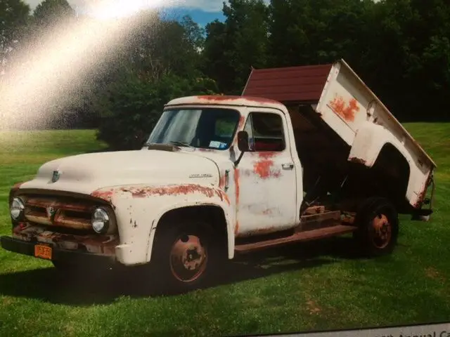 1953 Ford F350 9' Express Bed Factory Dump Flathead Motor Rare Truck