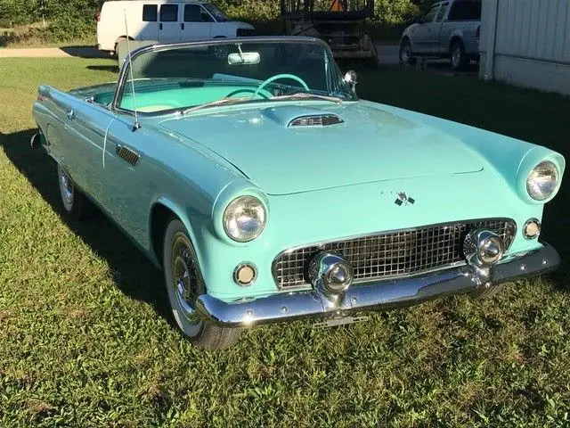 1955 Blue Ford Thunderbird Convertible With Both Tops 3 Speed Manual