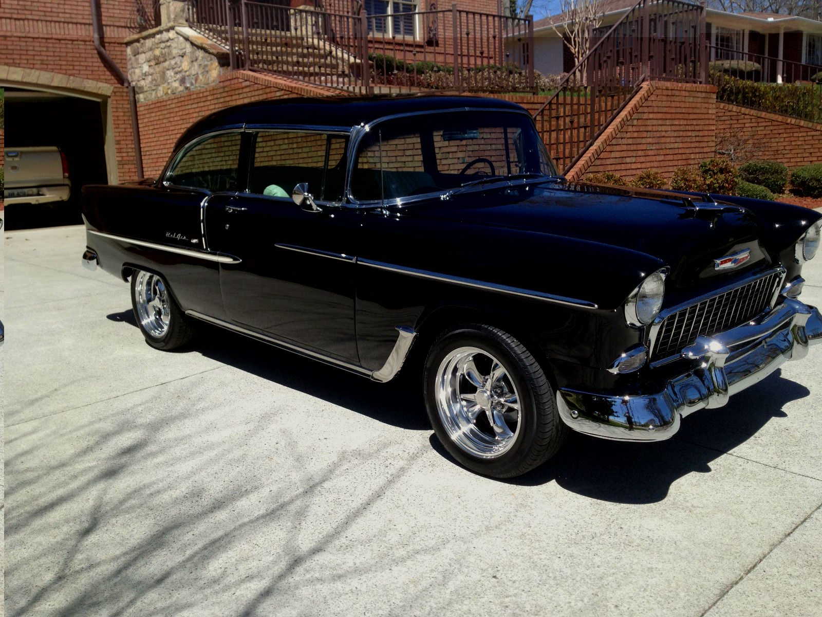 1955 Chevrolet Bel Air 2 Door Sedan-Black - Classic Chevrolet Bel Air ...