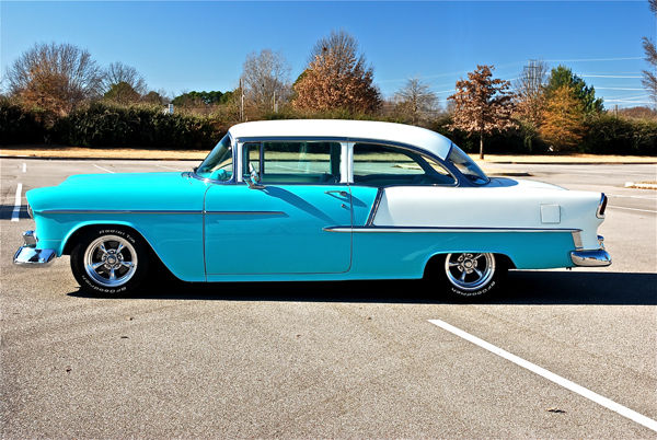 1955 Chevrolet Belair Sedan Turquoise W White Interior