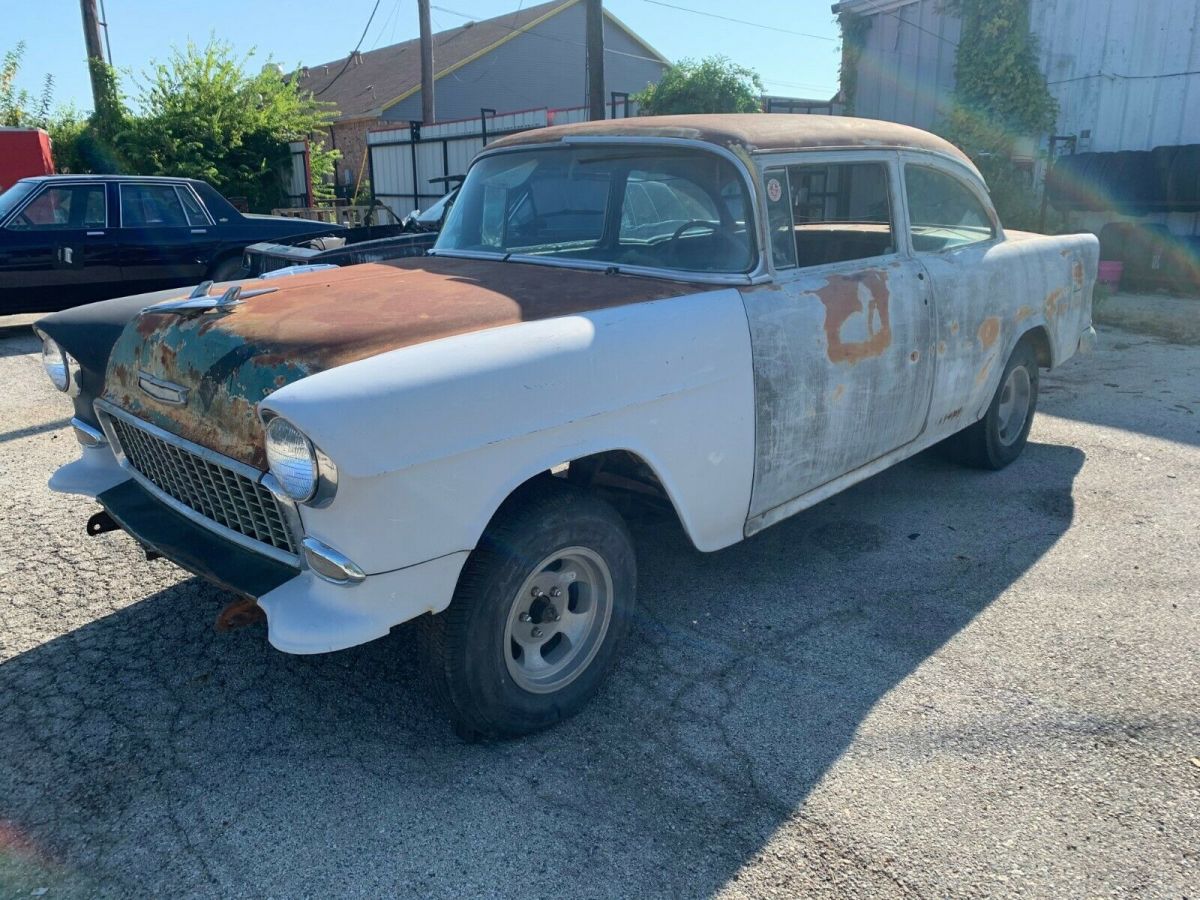 1955 Chevrolet Project Car Chevy Belair 210 150 2 Door Post Two Lane Black Top Classic 5872