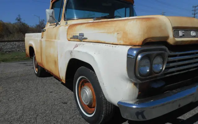 1959 Ford F100 Custom Cab Georgia Farm Truck 54K Miles All Original Patina - Classic Ford F-100