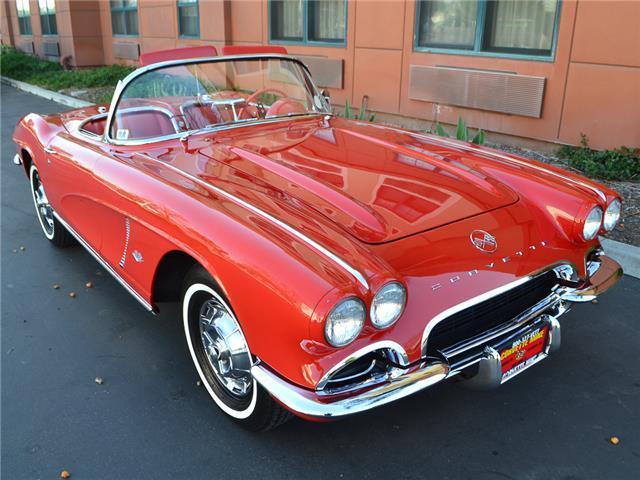 1962 Corvette 340hp 4 Spd Redred Matching Restored Ncrs Top