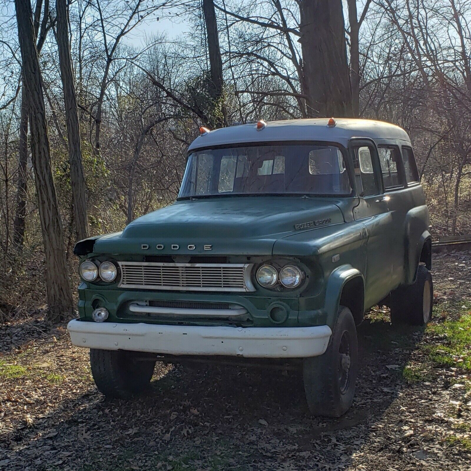 1962 Dodge Town Wagon Wagon Green 4wd Manual Power Wagon Classic