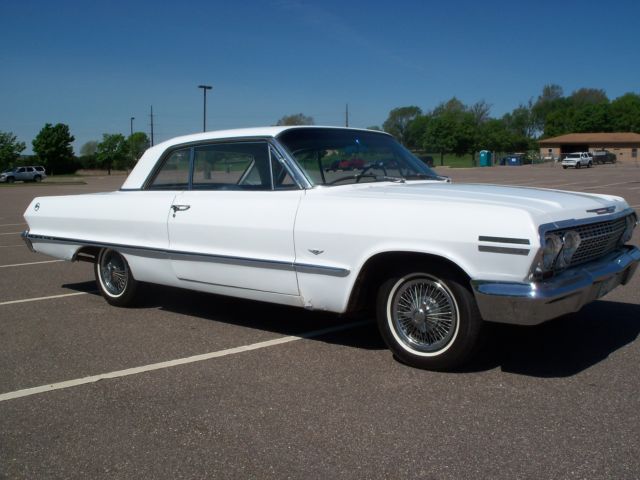 1963 Chevrolet Impala White Blue Interior Factory Air Cond