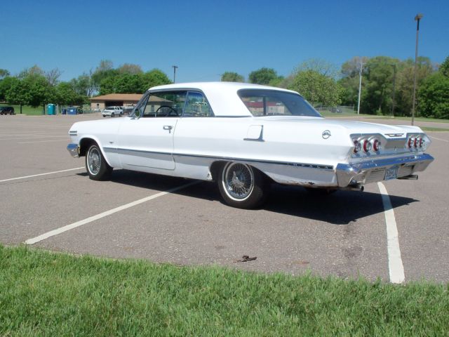1963 Chevrolet Impala White Blue Interior Factory Air Cond