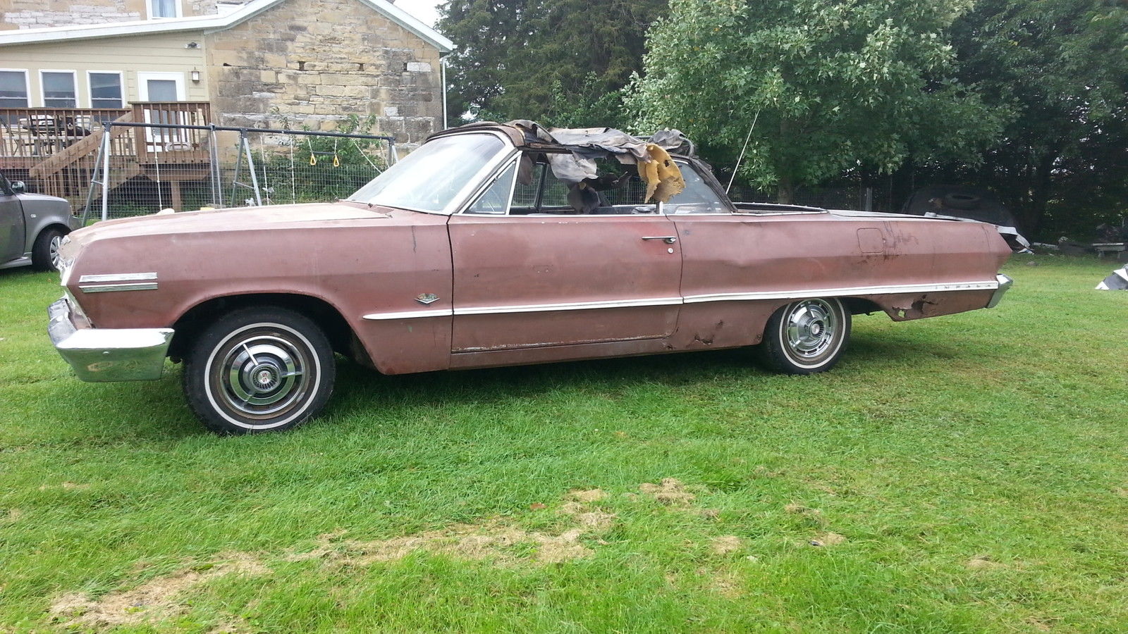 1963 Chevy Impala Convertible V8 Manual Ss Project 63 4 Speed Classic Chevrolet Impala 1963 For Sale