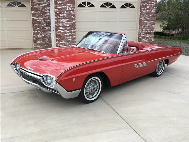 1963 Ford Thunderbird Sports Rdstr Upgrades 4800 Miles Rangoon Red 390