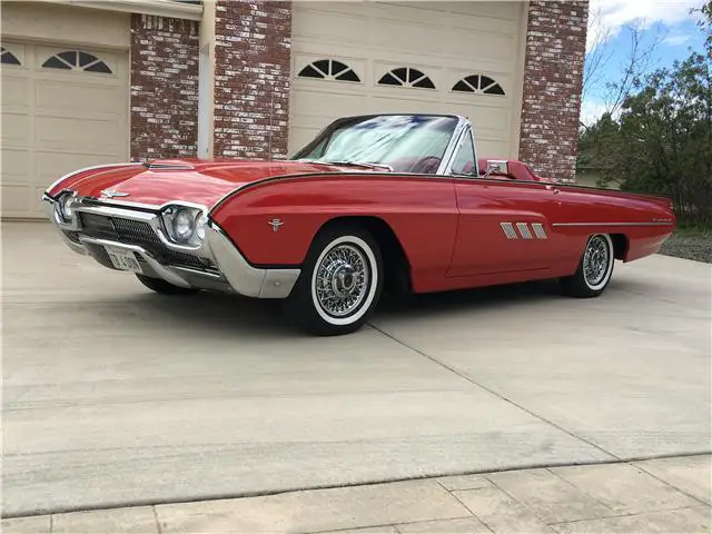 1963 Ford Thunderbird Sports Rdstr Upgrades 4800 Miles Rangoon Red 390