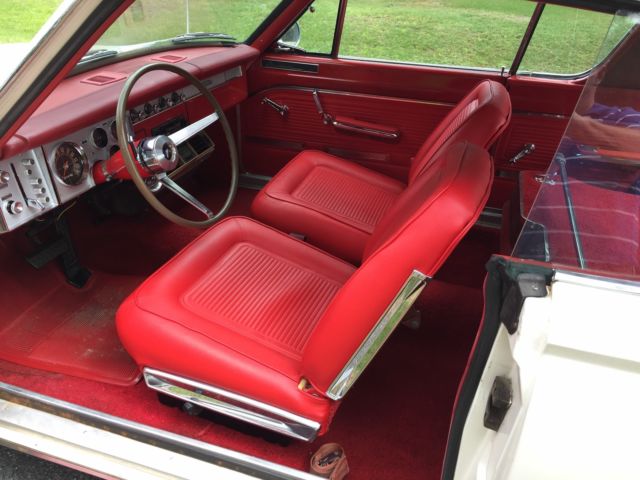 1964 Plymouth Barracuda Original White With Red Interior