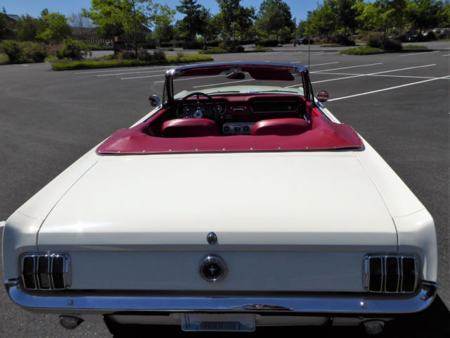 1965 Convertible Ford Mustang Wimbledon White With Red