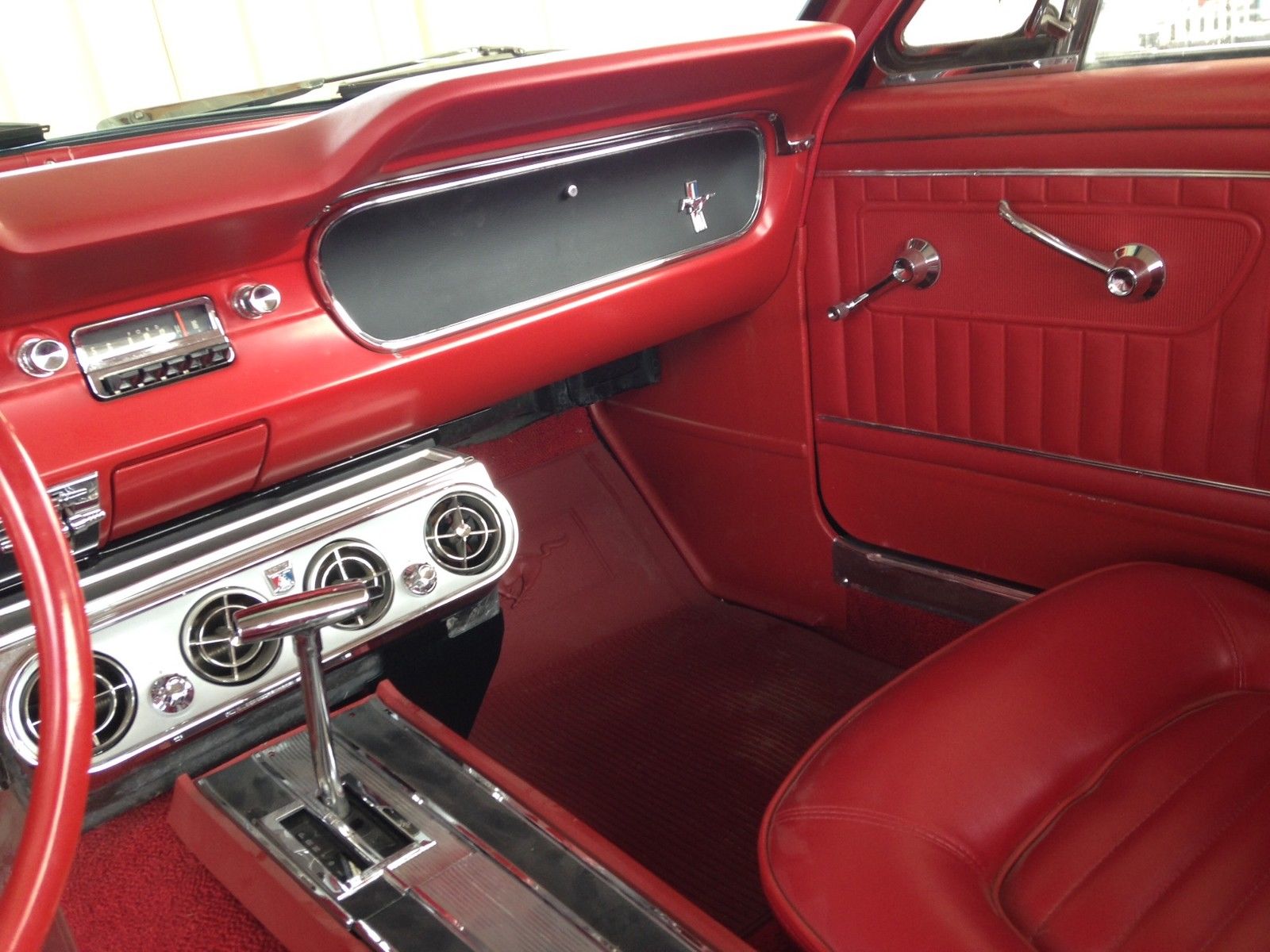 1965 Ford Mustang Base 4 7l Original Red Interior Black