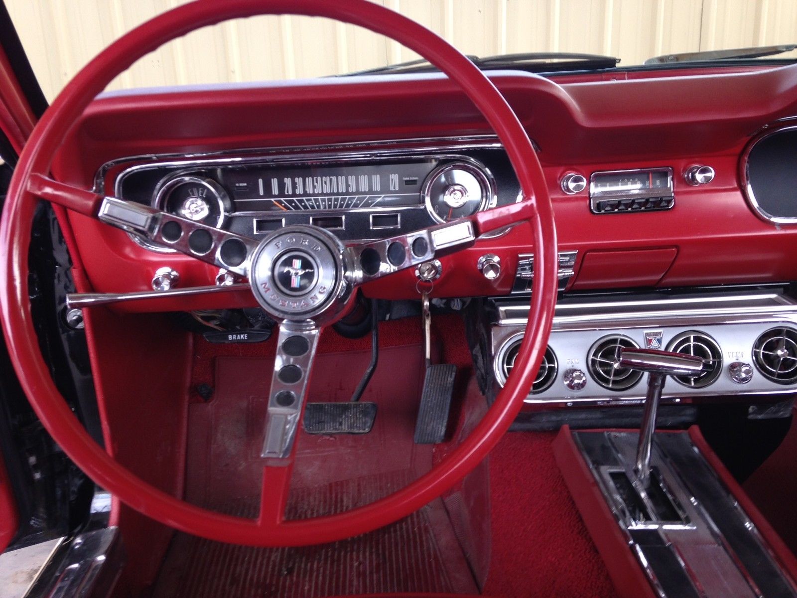 1965 Ford Mustang Base 4 7l Original Red Interior Black