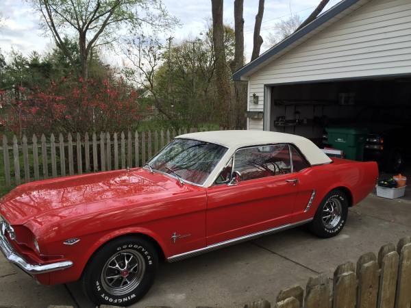 1965 Mustang K Code Coupe Red Red Pony Interior White