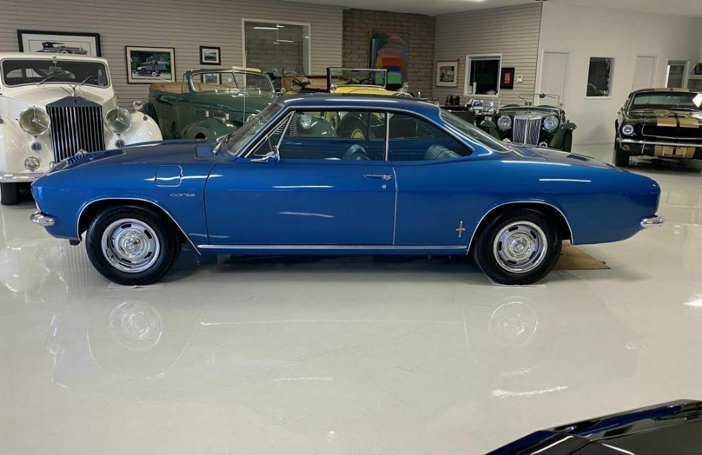 1966 Chevrolet Corvair Corsa Turbocharged 76300 Miles Blue Coupe Manual