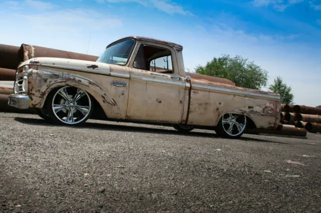 1966 FORD F100 PATINA SHOP TRUCK LOWERED CUSTOM HOT STREET ROD 3100 C