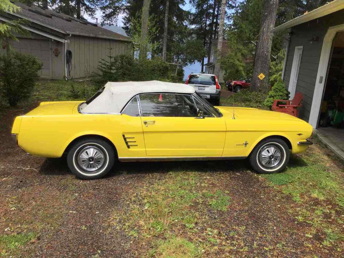 1966 Ford Mustang Convertible Yellow Rwd Automatic Classic Ford