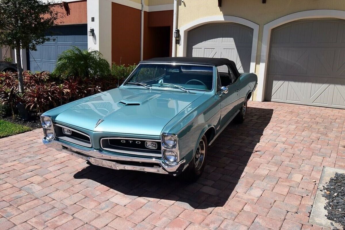 1966 Pontiac Gto 242 Vin Real Reef Turquoise Convertible Classic