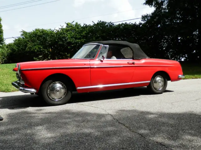 1967 Peugeot 404 Pininfarina Cabriolet Converitble Red W Black Top