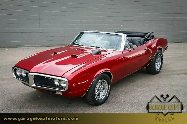 1967 Pontiac Firebird Convertible Red Convertible 326 V8 4528 Miles Classic Pontiac Firebird 