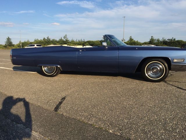 1968 Cadillac Deville Convertible Blue W White Top