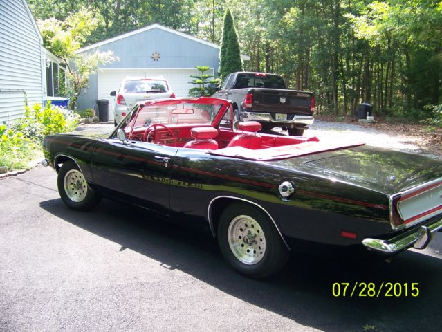 1969 Barracuda Convertible 318 4 Speed Black With Red