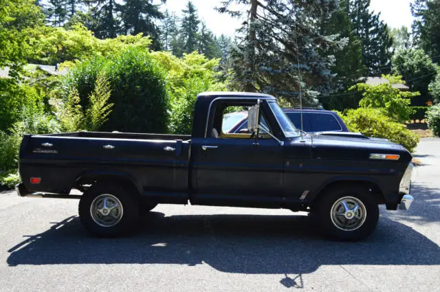 1969 Ford F100 Ranger Original Black Short Bed Pickup Truck - Classic ...