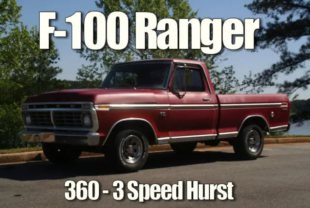 1973 Ford F100 Ranger Short Bed 360 Fe 3 Speed Manual