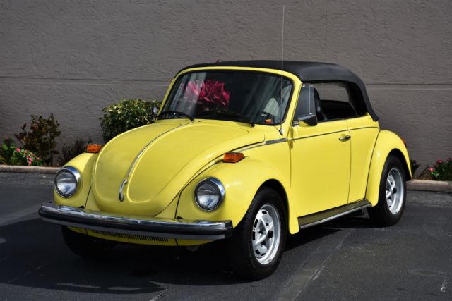 1974 Volkswagen Beetle Convertible 4 Speed 0 Rallye Yellow Convertible