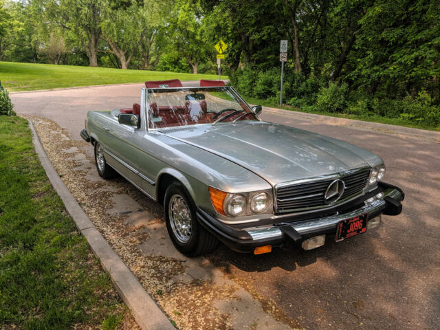 1979 Mercedes Benz 450sl Original Silver Over Red Leather