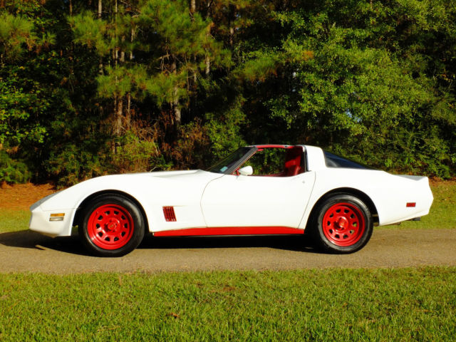 1981 Chevrolet Corvette Coupe T Top White With Red