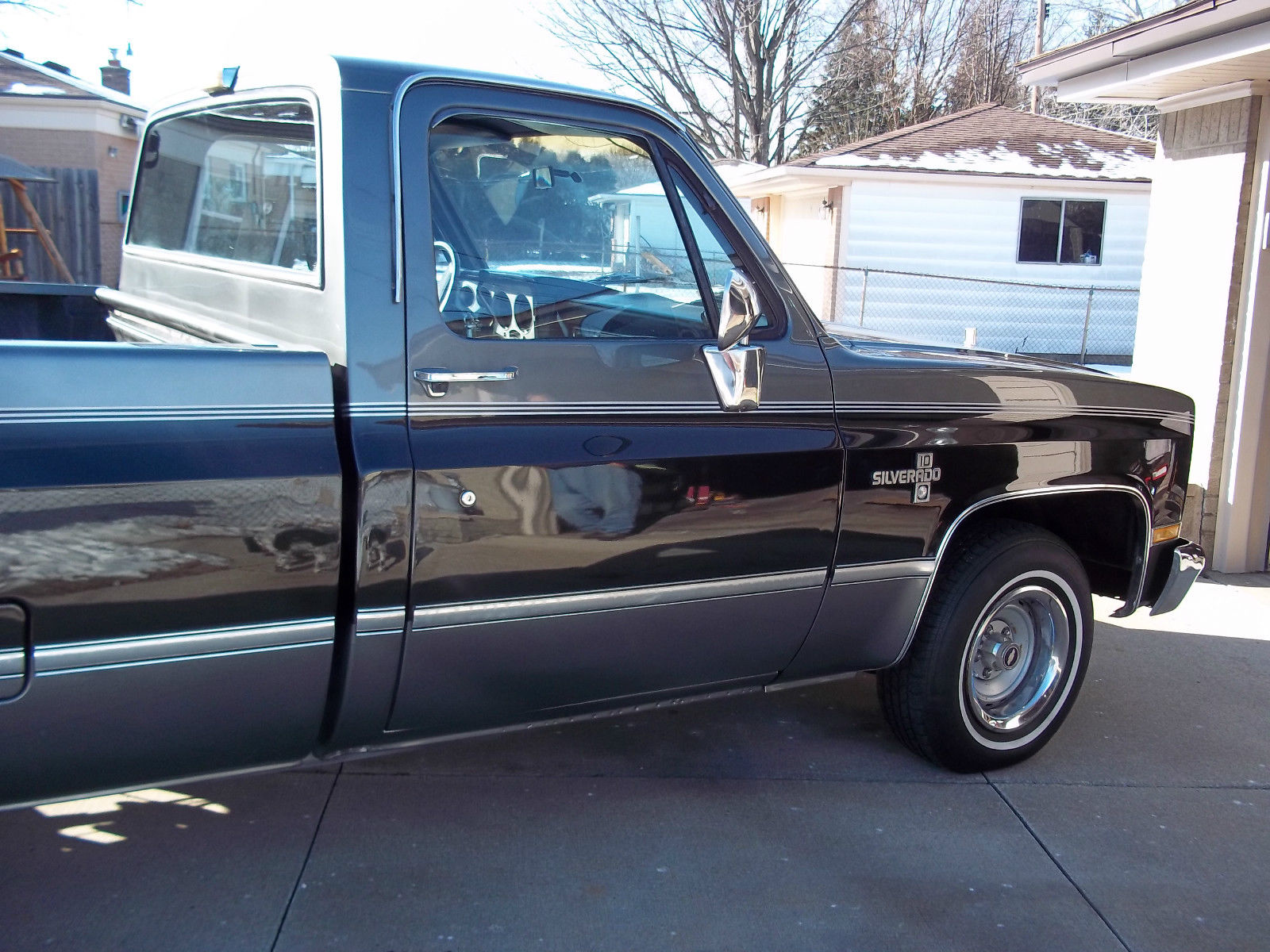 1986 chevy truck two tone paint