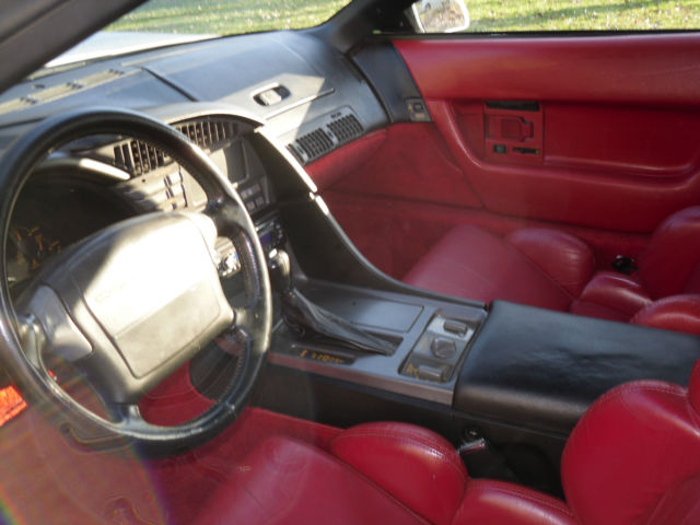 1990 Corvette Convertible White With Red Interior White
