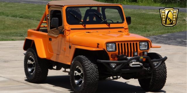 1990 Jeep Wrangler YJ 418 Miles Orange 2 Door SUV 4.2L ...