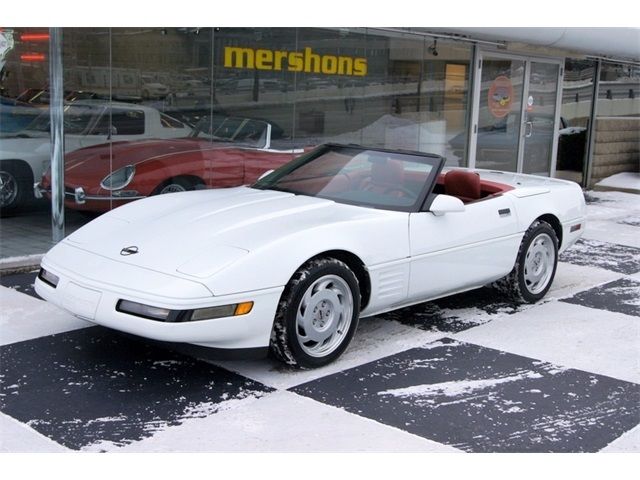 1992 Chevrolet Corvette Convertible White With Red
