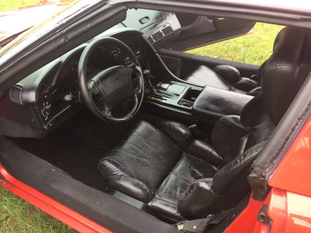 1992 Corvette Red With Black Interior Good Driver Car