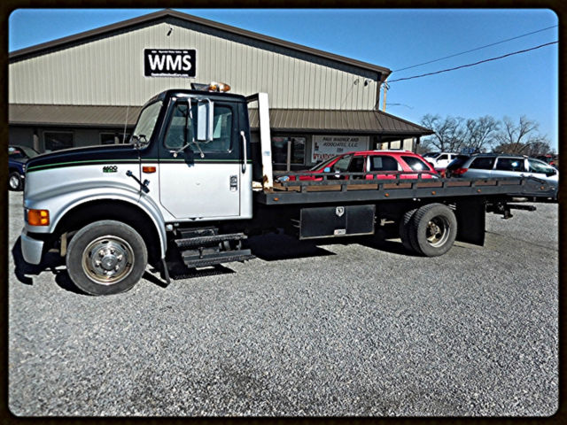 94 Black Roll Back Tow Truck Wrecker Flat Bed 7.3 Diesel Manual Power