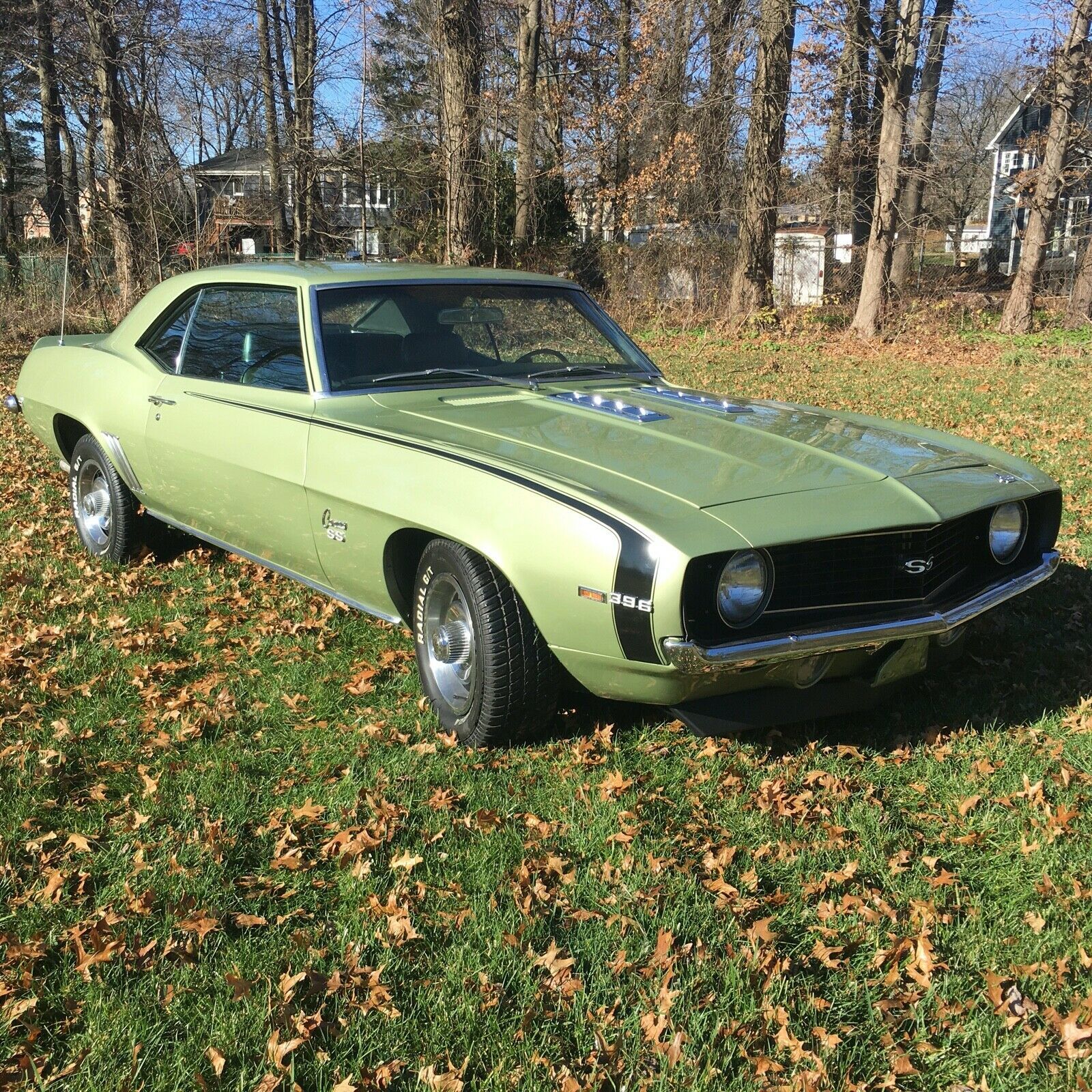 Beautiful 1969 Frost Green 396 Four Speed Big Block Camaro Ss Classic