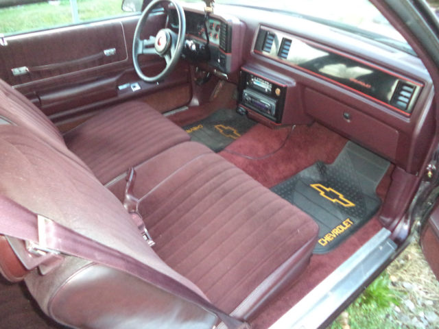 Clean 1988 Monte Carlo Ss Burgundy Unmolested Classic
