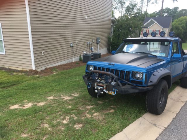 light blue jeep comanche
