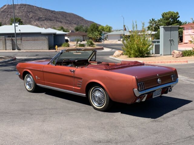 No Reserve 1966 Ford Mustang Convertible Emberglo Color Pony