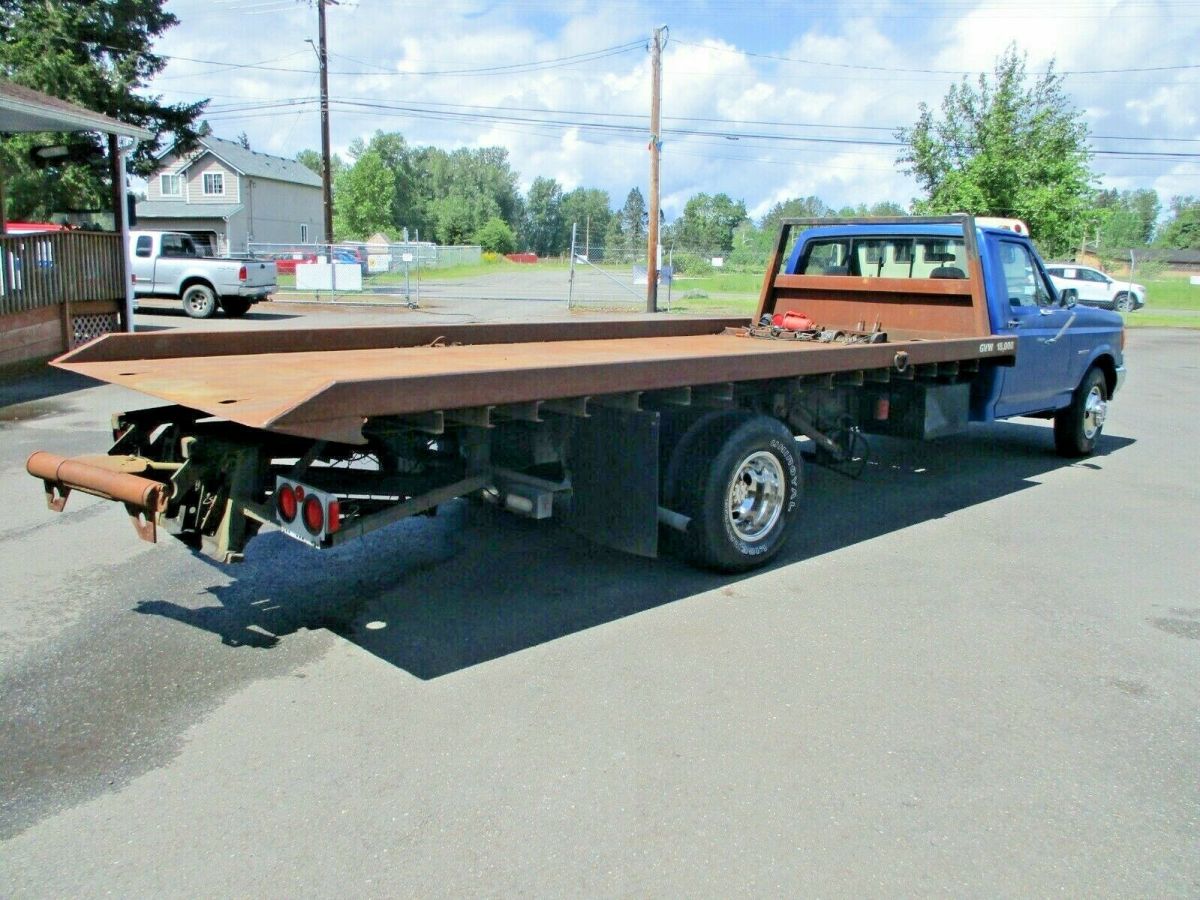 Rollback Tow Truck Tilt Bed Car Hauler 7.3 Diesel 5 Sp Winch Stereo No