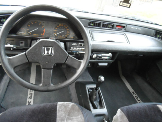 Silver Hatchback With Blue Gray Interior Classic Honda Crx