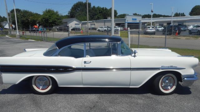 1957 Pontiac Chieftain DELUXE 56100 Miles Pearl White 347 Automatic ...