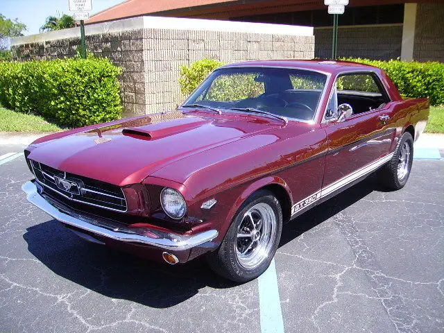 1965 FORD MUSTANG 289 V-8, 4 SPEED TRANS, SHELBY ACCENTS, GT STRIPES ...