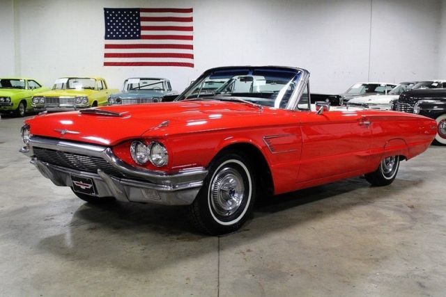 1965 Ford Thunderbird 34147 Miles Red Convertible 427ci V8 Automatic ...