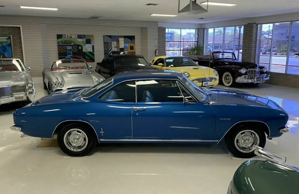 1966 Chevrolet Corvair Corsa Turbocharged 76300 Miles Blue Coupe Manual ...