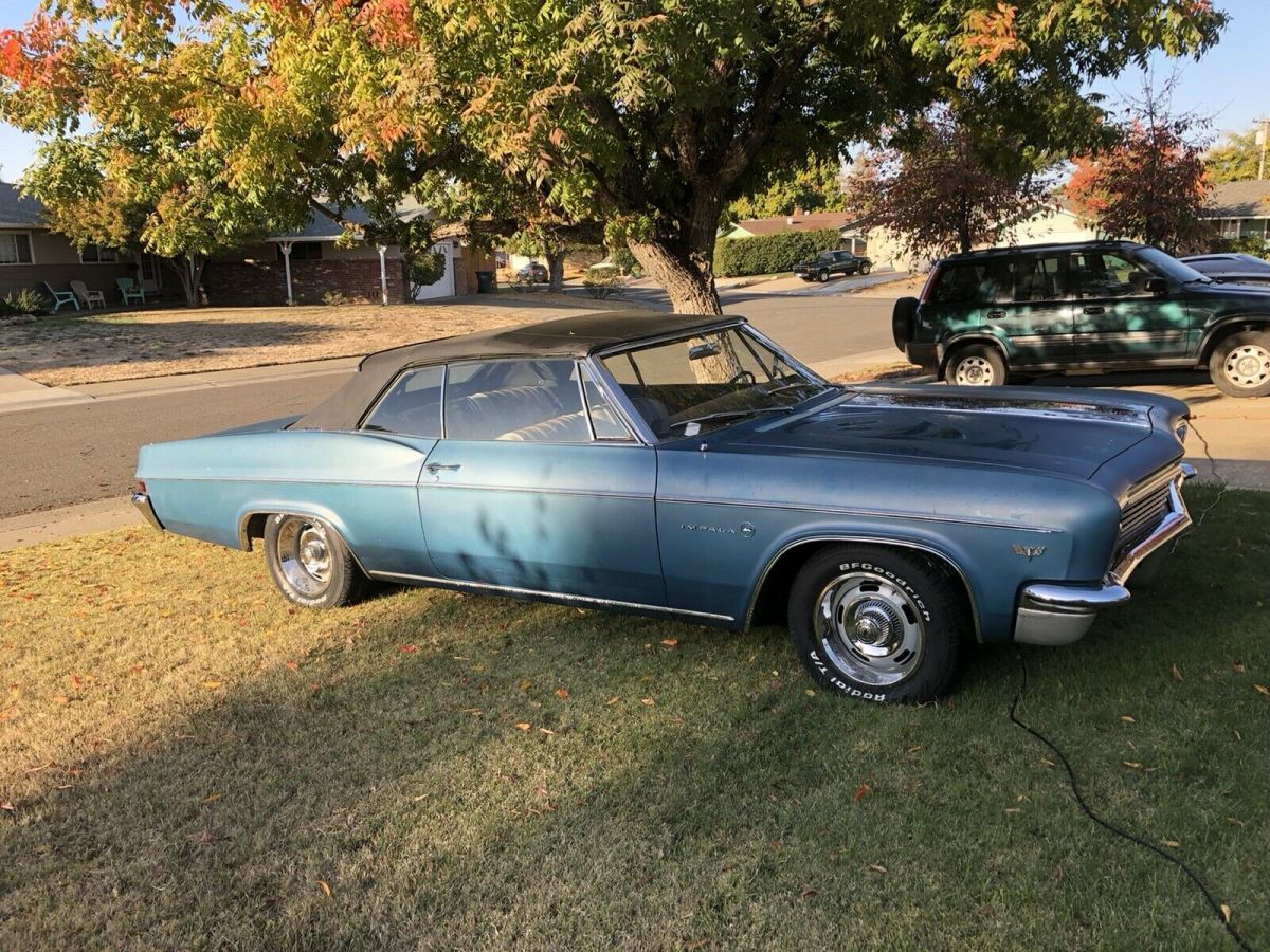 1966 Chevrolet Impala Convertible Blue RWD Manual basic - Classic ...